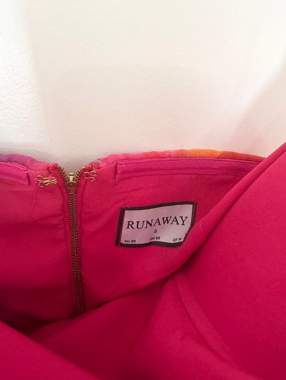 Runaway The Label Pink Floral Ruched Draped Mini Dress Size S new without tags - Picture 3 of 4